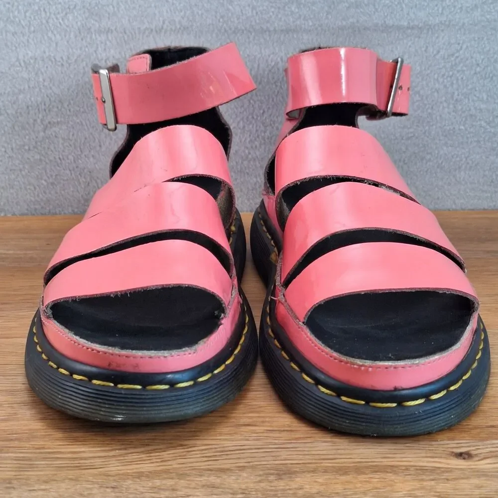Dr. Martens Clarissa Women's 9 EU 41 Ankle Strap Sandals Pink Patent Leather